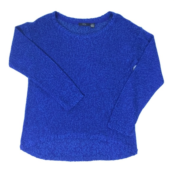 RDI Knit High Low Pullover Sweater Blue/Teal Sz M - Picture 2 of 8